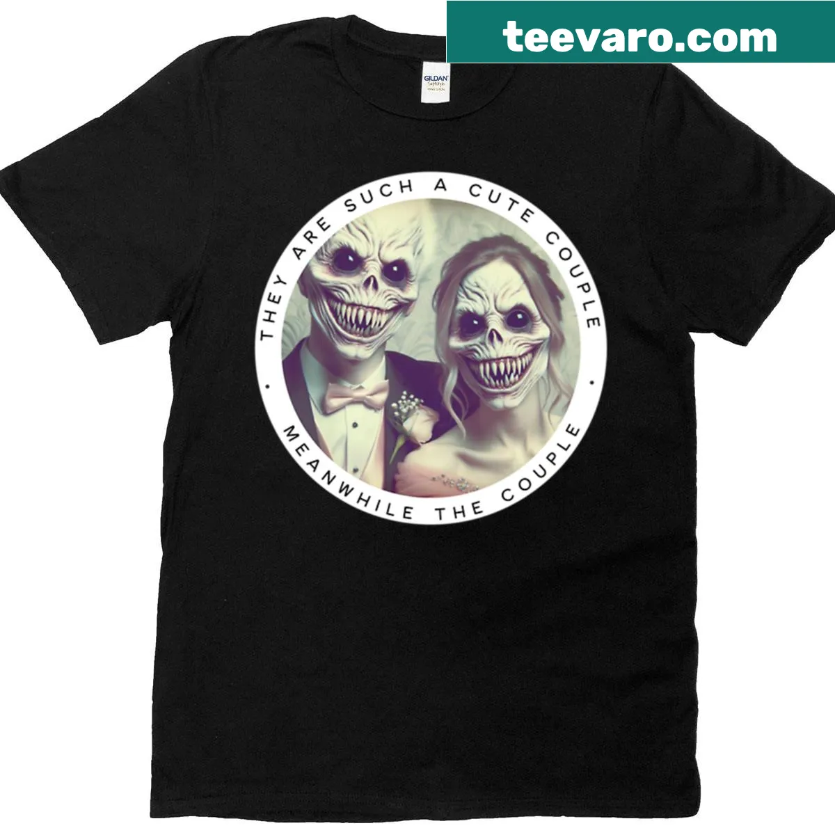 Cute couple-themed T-shirt with affectionate text — on a men's t-shirt