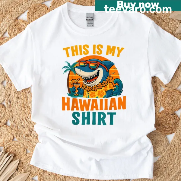 Tropical luau T-shirt with playful Hawaiian-themed design