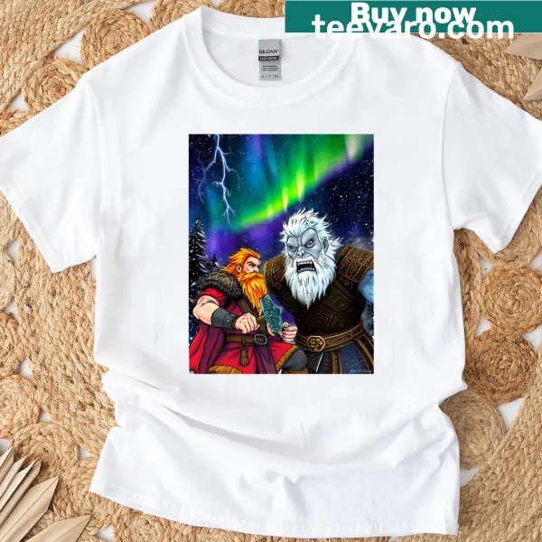 Oversized T-shirt featuring minimalist design inspired by Thor