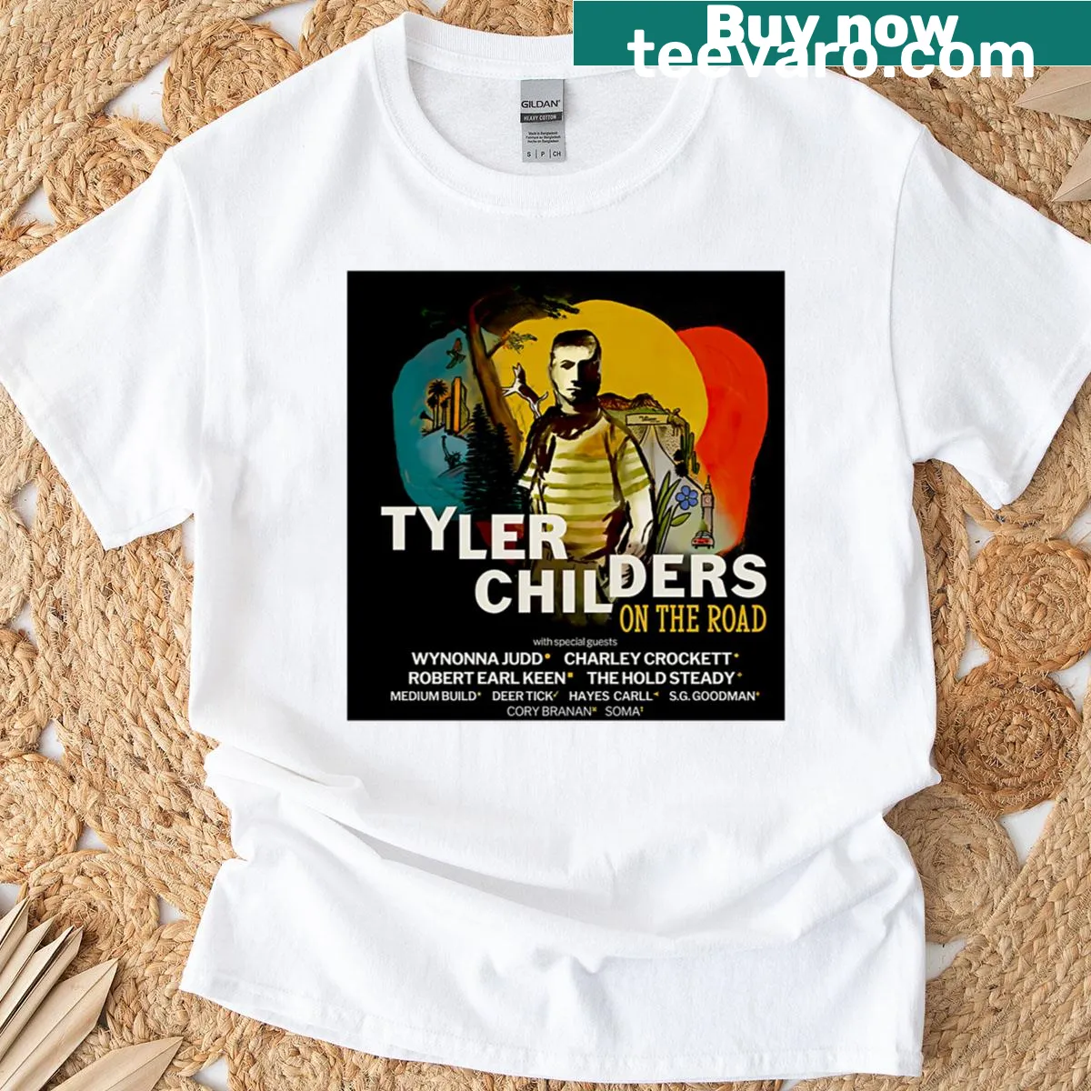 Vintage-style Tyler On The Road Tour 2025 t-shirt — on a men's t-shirt