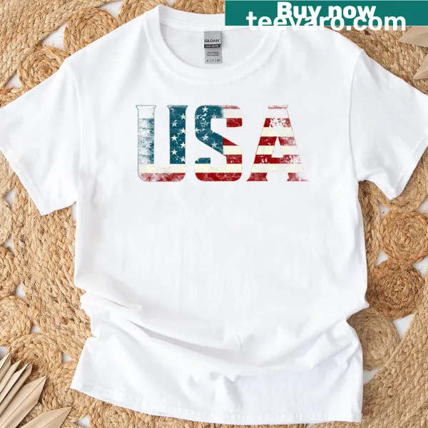 American flag T-shirt for July 4th celebrations