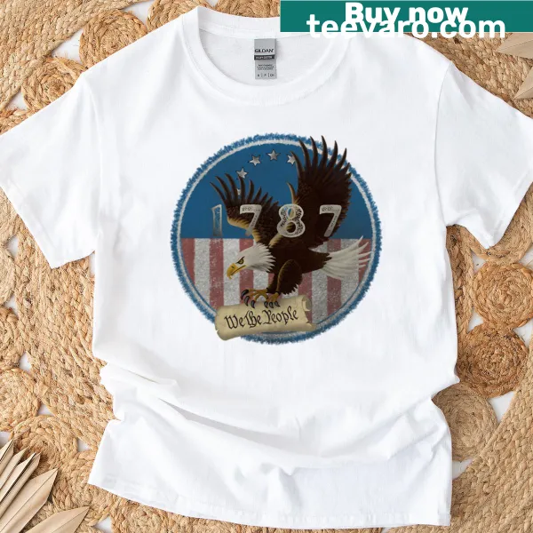 Eagle emblem T-shirt with We The People 1787 design