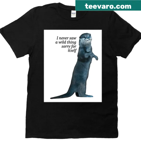 Whimsical otter graphic T-shirt celebrating playful marine life