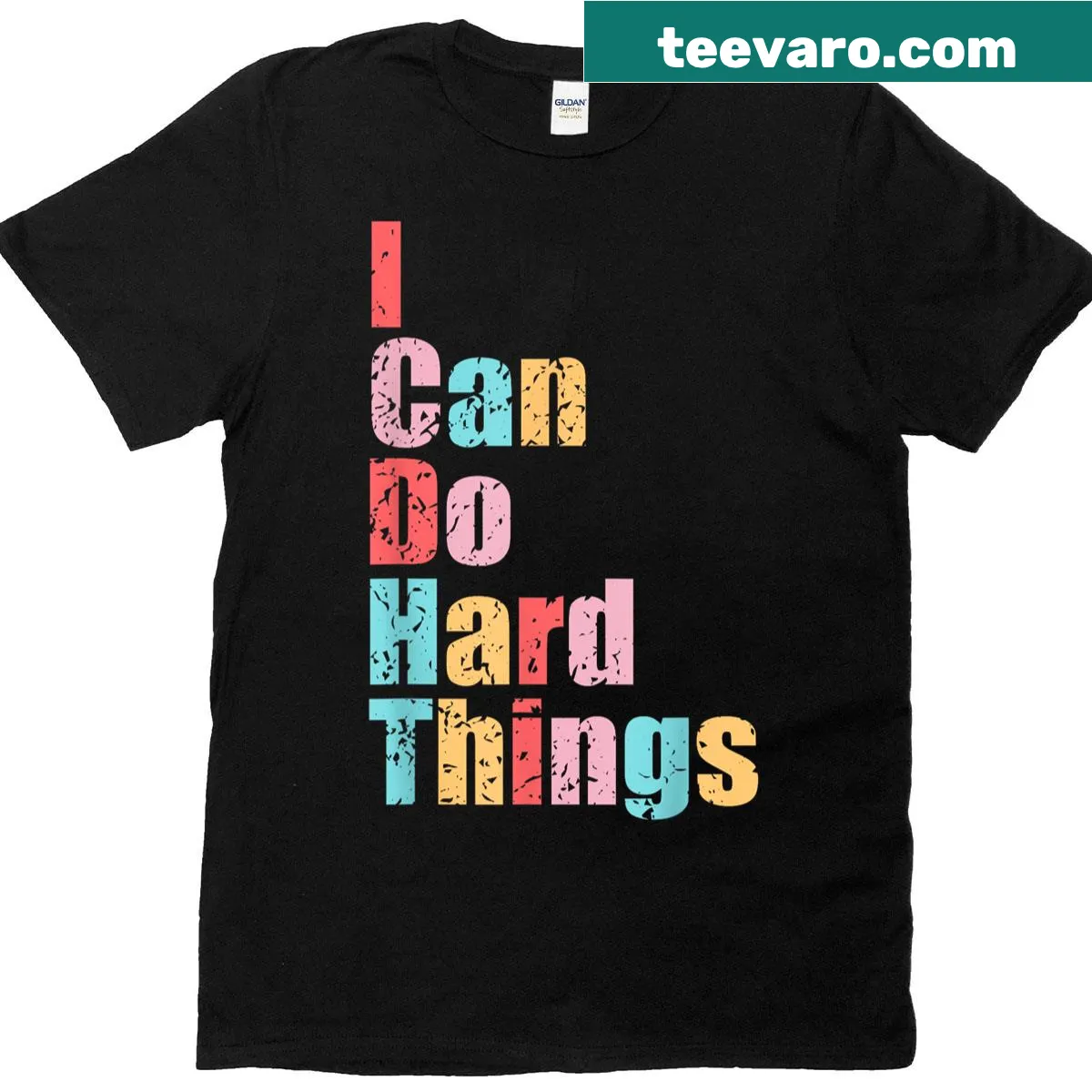 Inspirational women's T-shirt with motivational text — on a men's t-shirt