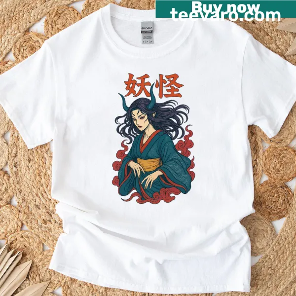 Yokai Queen-themed T-shirt with intricate design