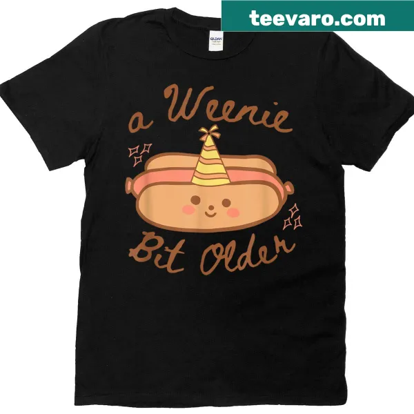 Cute cartoon hot dog graphic for a birthday celebration t-shirt