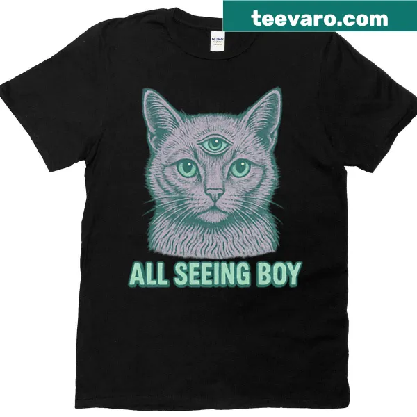 Bold graphic featuring the phrase 'All Seeing Boy'
