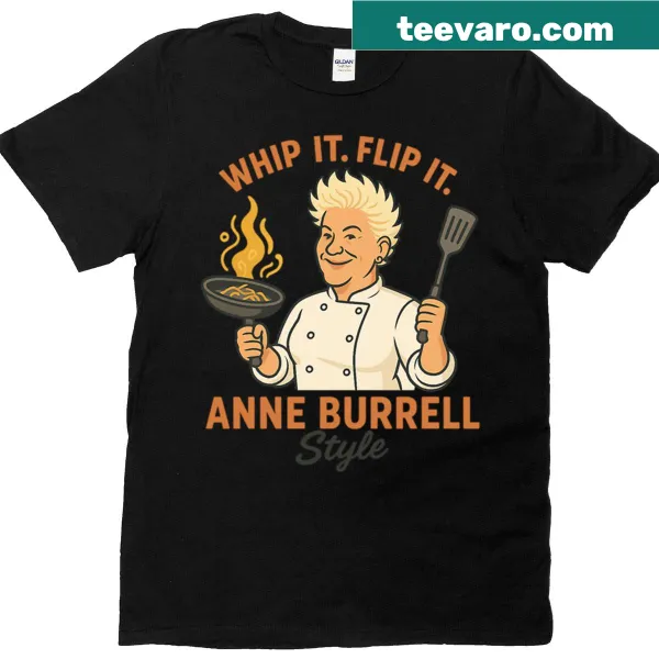 Funny chef t-shirt with cartoon design and cooking phrase