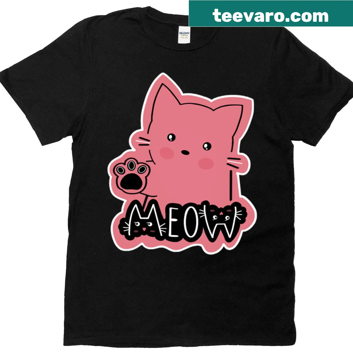 Cat Vibes Only text on a playful cat-themed t-shirt — on a men's t-shirt