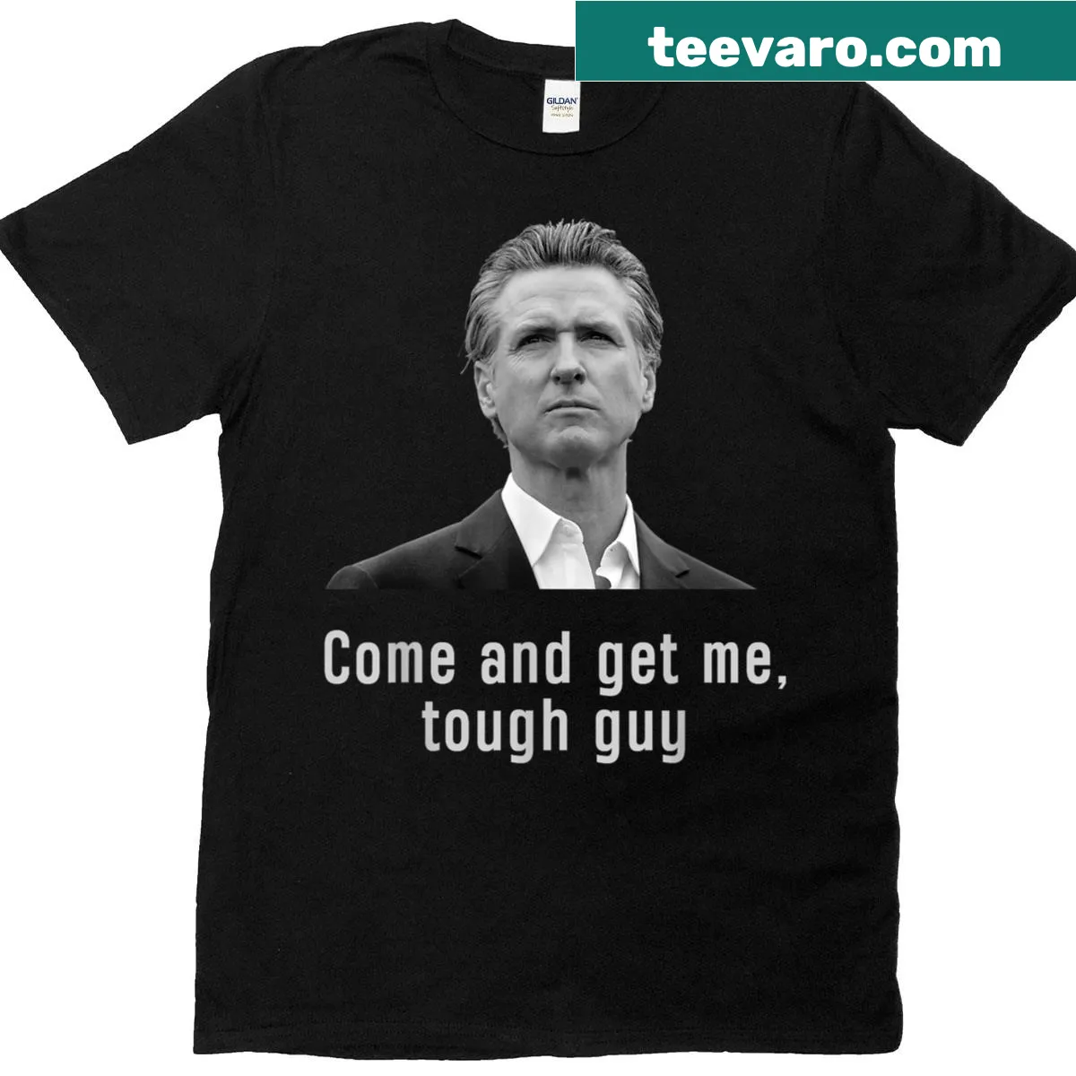 Edgy t-shirt with provocative phrase design — on a men's t-shirt