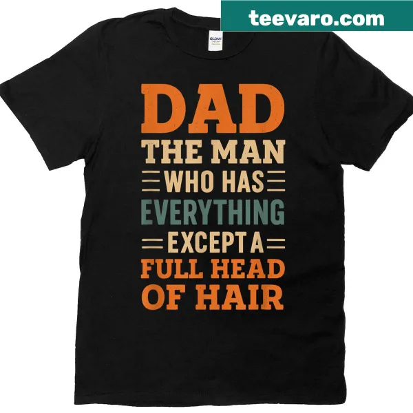 Funny Dad t-shirt with bald humor graphic