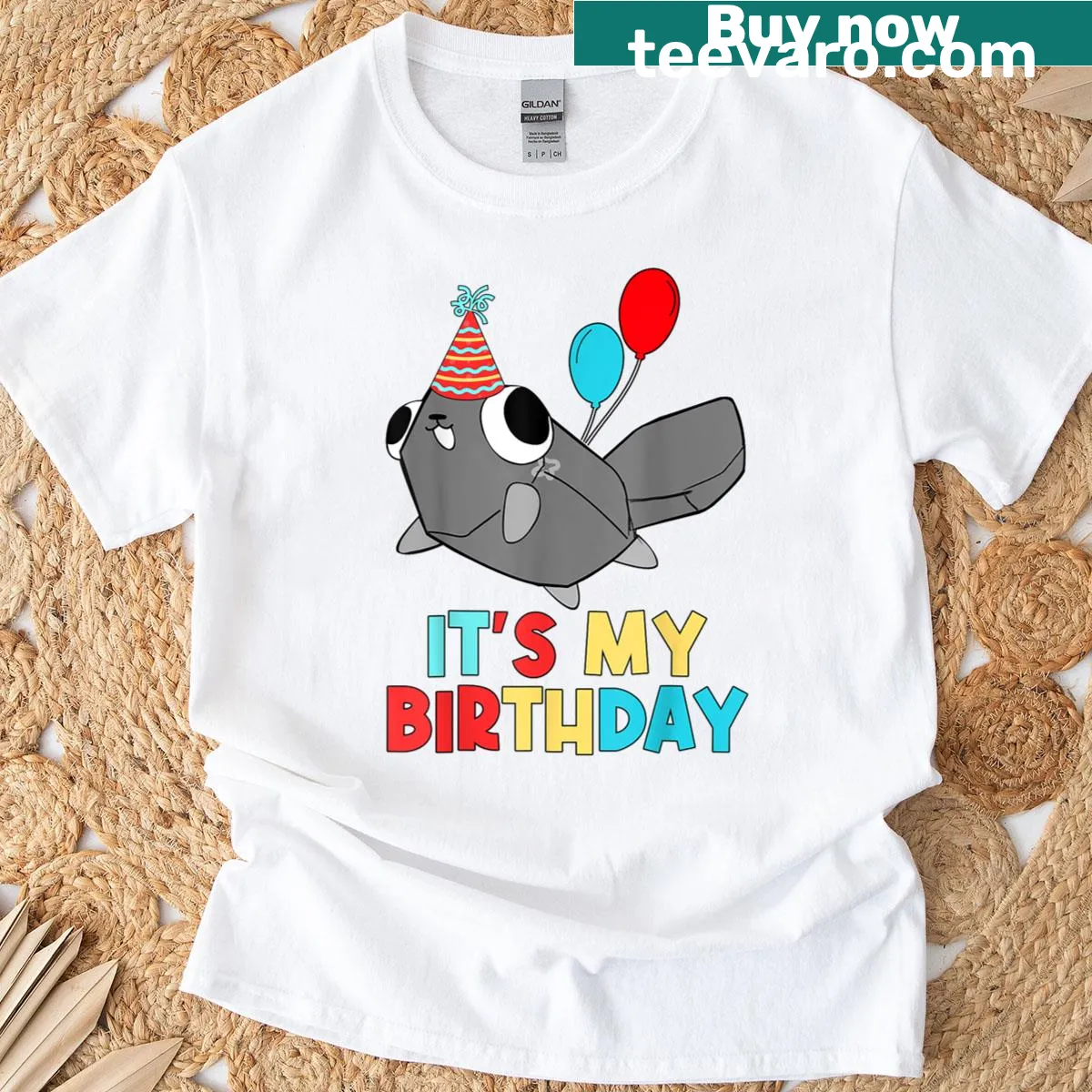 Cartoon Dandy Pebble design for kids birthday t-shirt — on a men's t-shirt