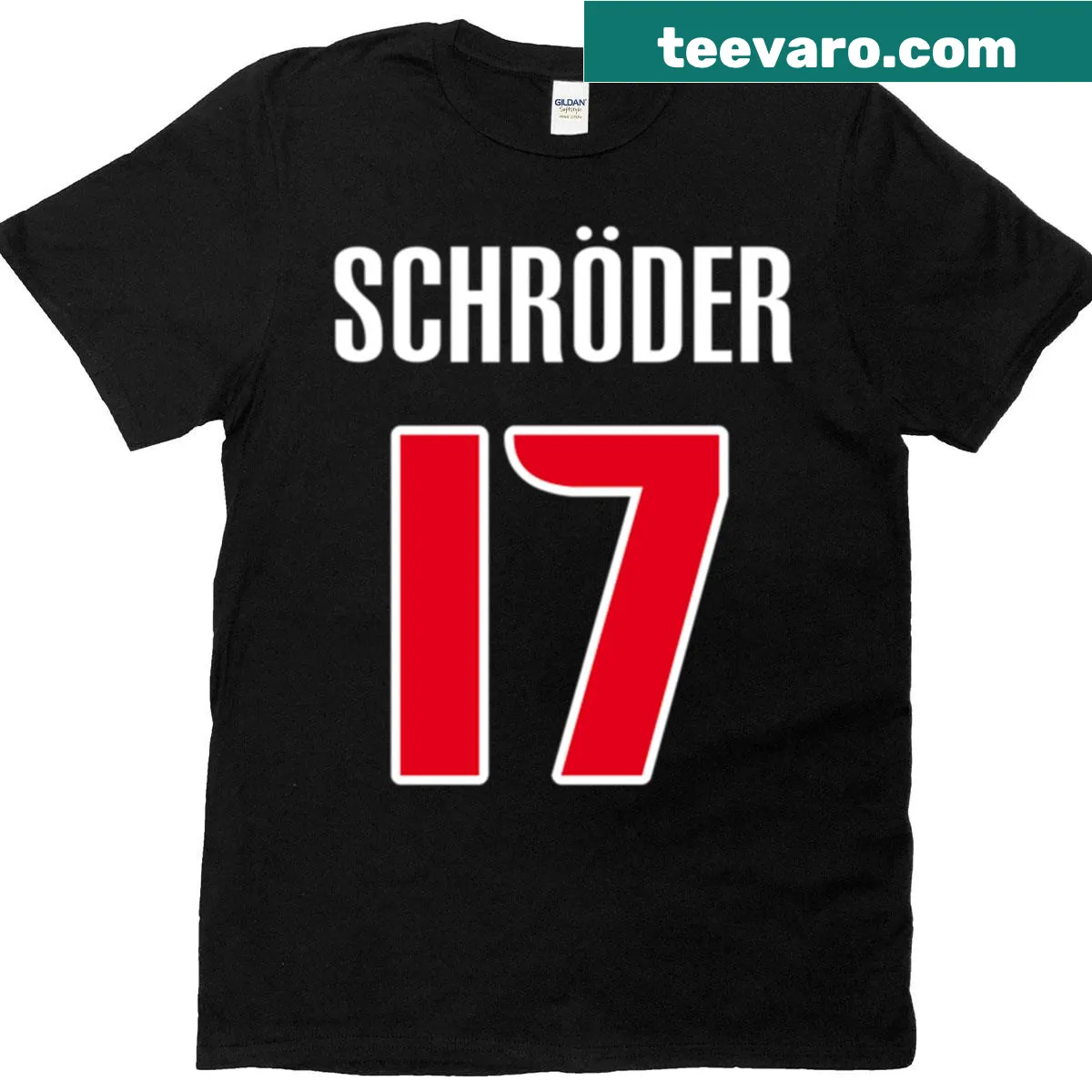 Oversized t-shirt featuring Dennis Schröder and number 17 — on a men's t-shirt