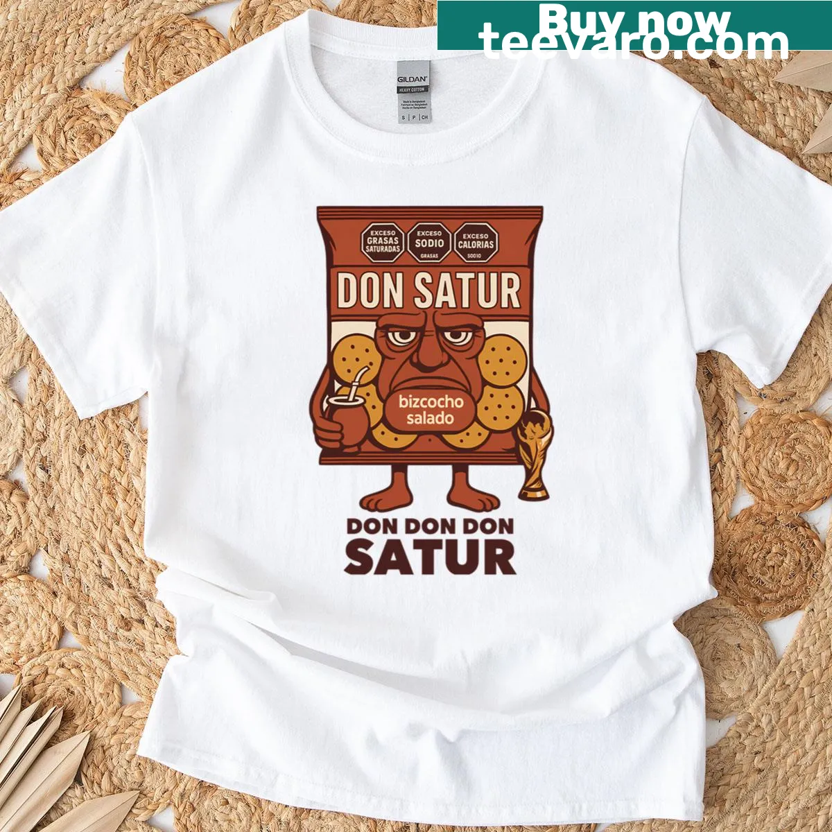 Humorous snack-themed T-shirt about Italian treats — on a men's t-shirt