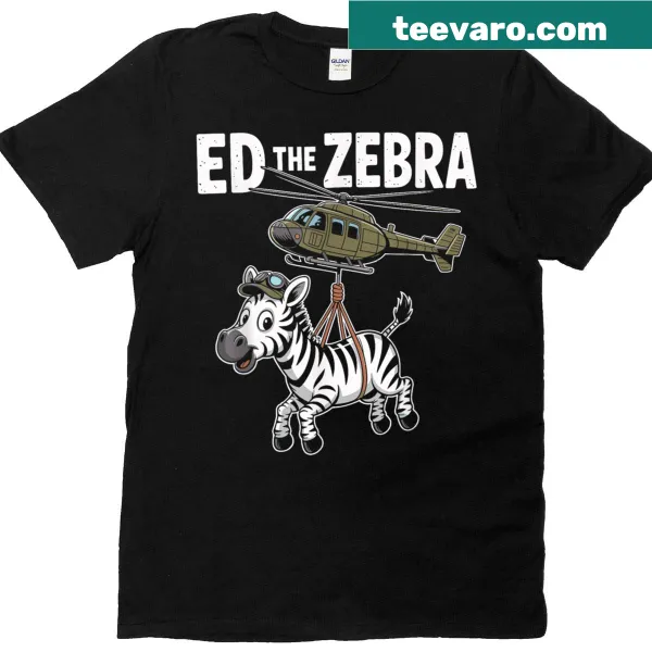 Illustration of Ed the Zebra on a T-shirt