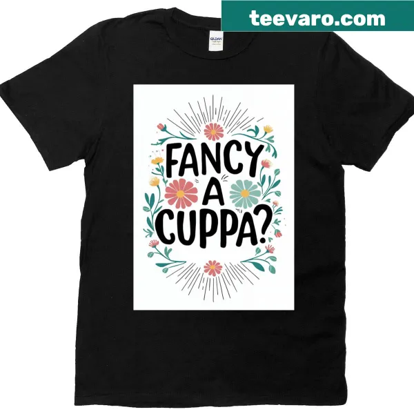 British tea quote graphic on a T-shirt