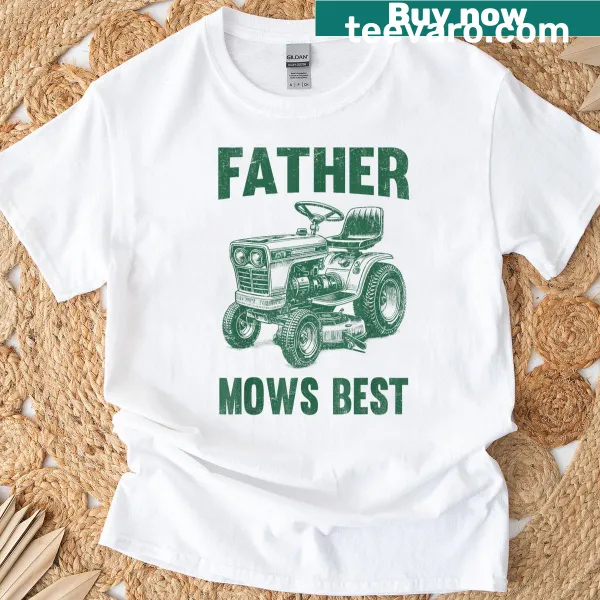 Funny lawn mowing dad joke T-shirt