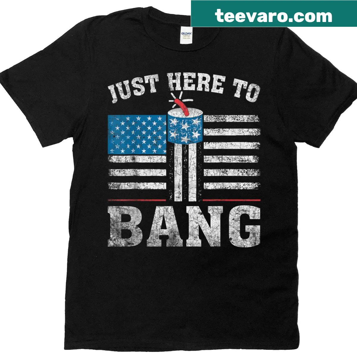 Patriotic graphic on a red T-shirt — on a men's t-shirt