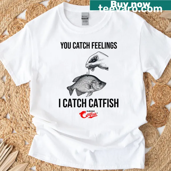 Funny fishing-themed tee with catfishing humor