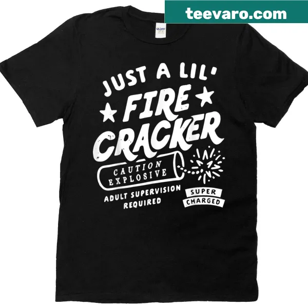 Cute toddler t-shirt featuring a cartoon firecracker for 4th of July