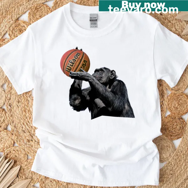 Playful monkey graphic on a humorous t-shirt