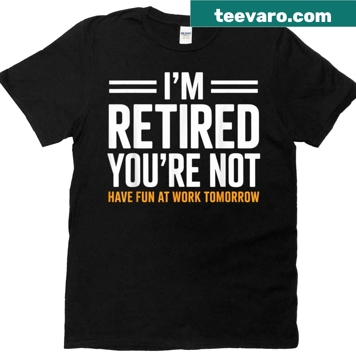 Humorous retirement t-shirt suitable for men and women — on a men's t-shirt