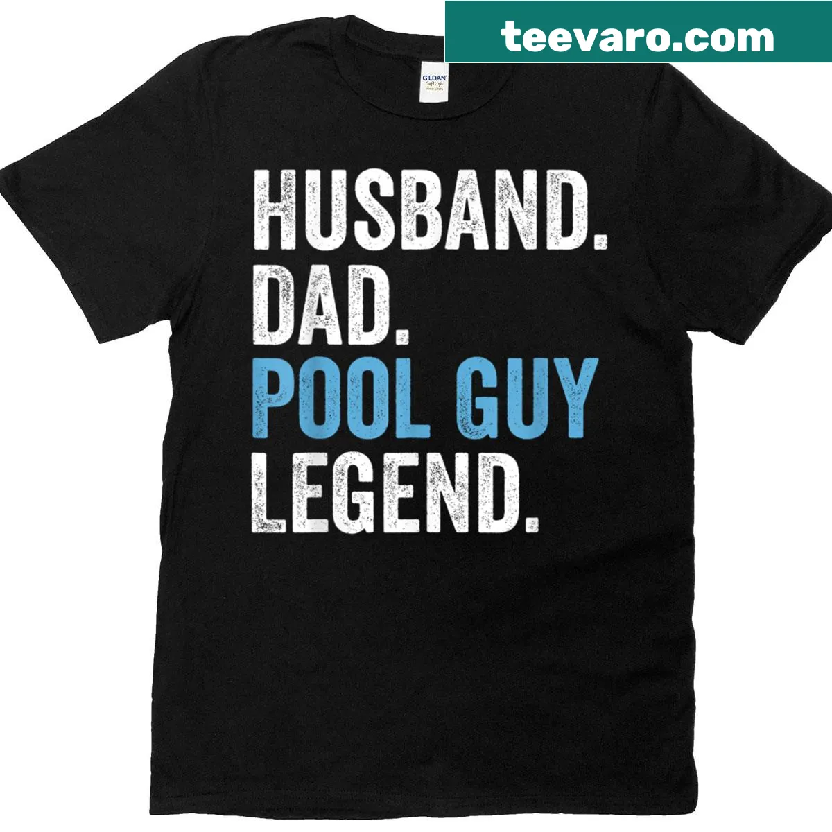 Retro design celebrating dad as a swimming pool legend — on a men's t-shirt
