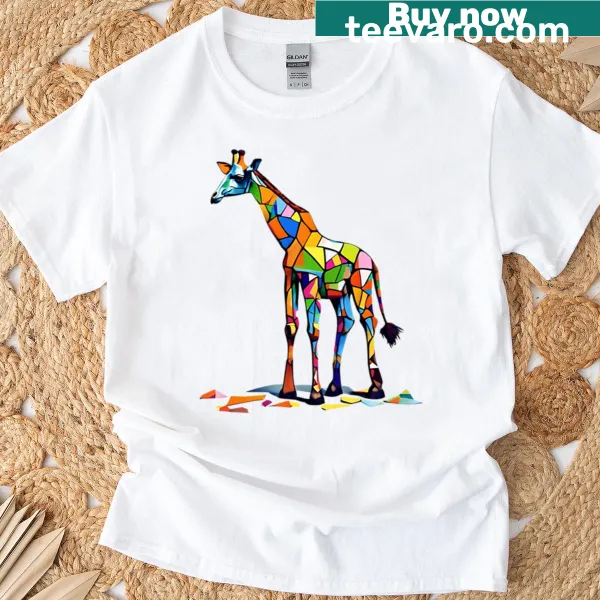 Whimsical I Am Giraffe Tall t-shirt with playful illustration