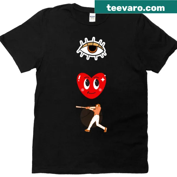 Bold typography t-shirt expressing love for baseball