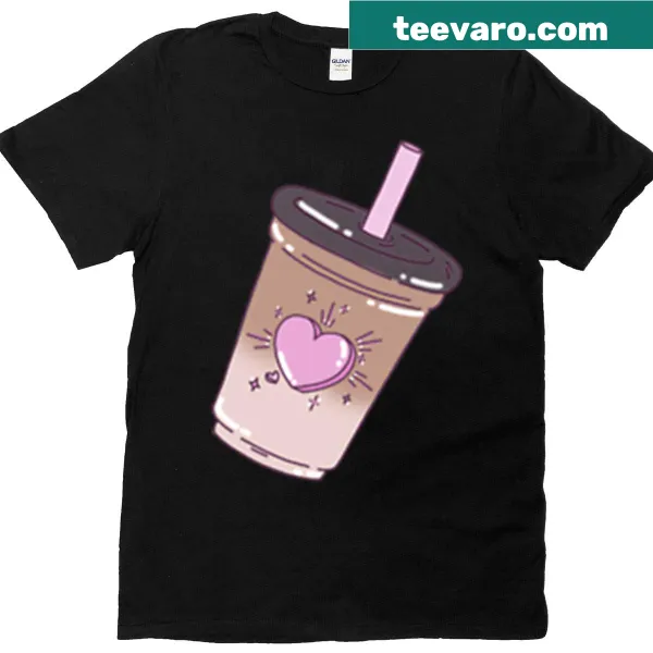 Iced Coffee themed t-shirt with playful graphic