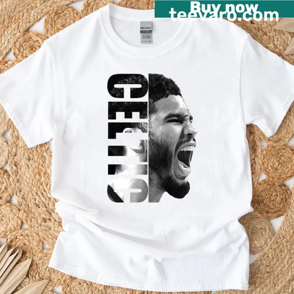 Minimalist Jayson Tatum black and white t-shirt design