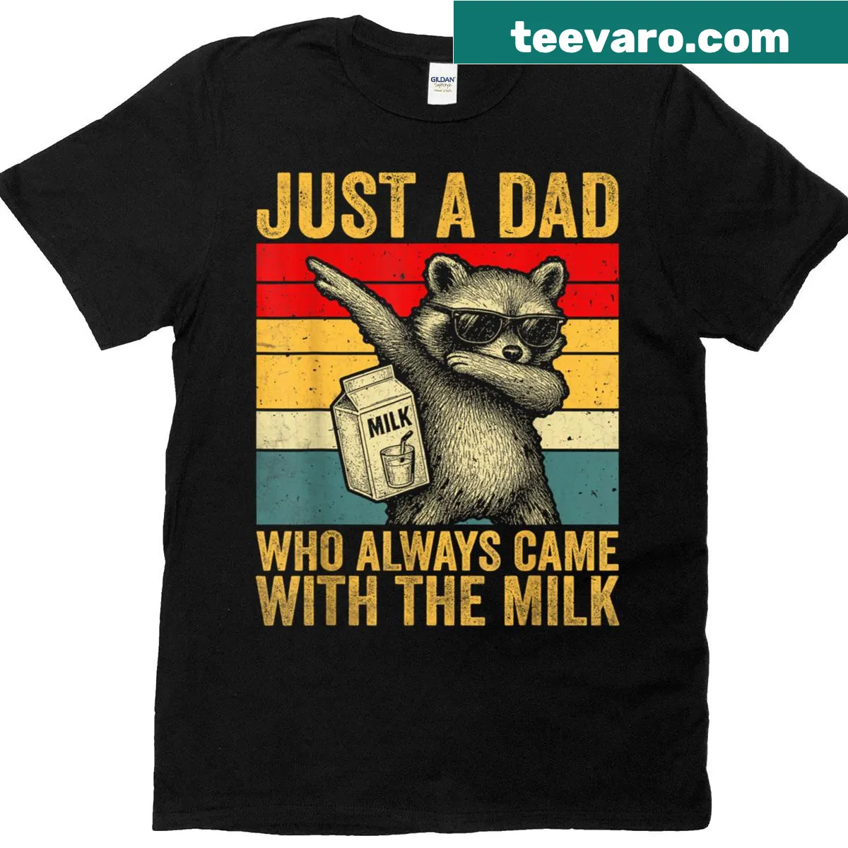 Funny Fathers Day T-shirt with humorous dad-themed text — on a men's t-shirt
