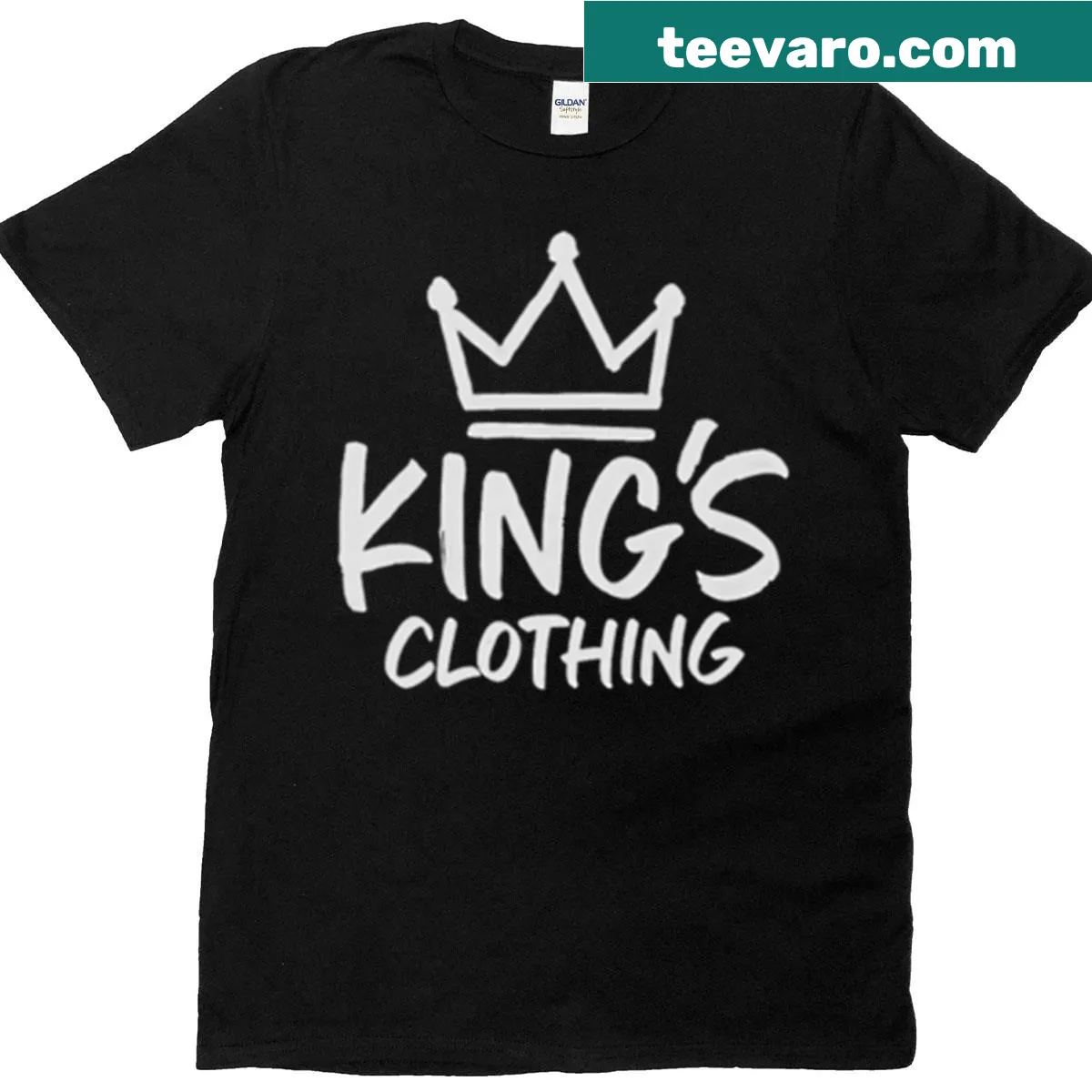 Kings Clothing logo printed on a casual t-shirt. — on a men's t-shirt