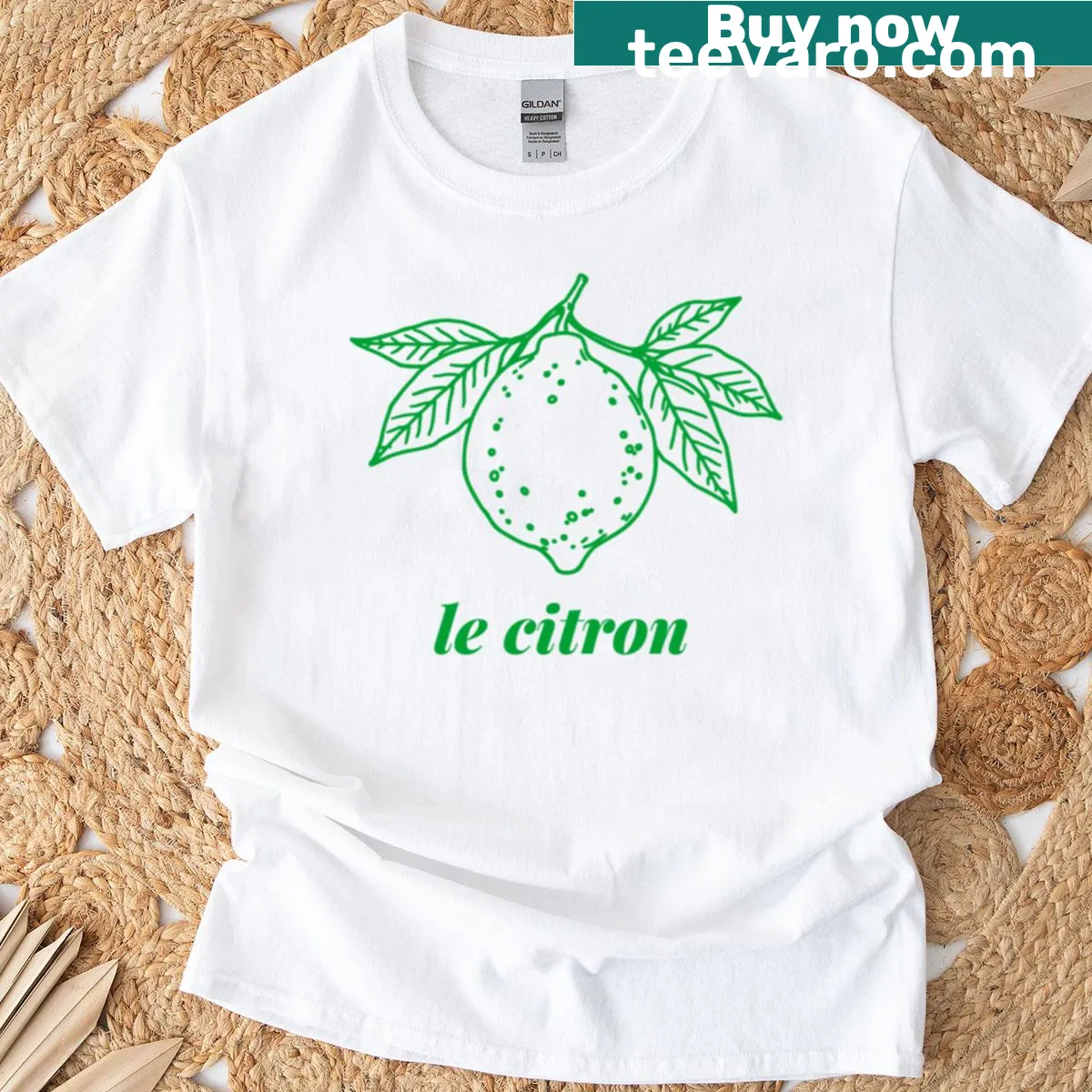 T-shirt with the phrase 'Le Citron', celebrating lemons. — on a men's t-shirt