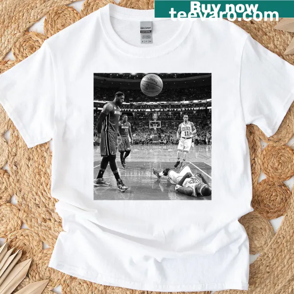 Bold graphic featuring LeBron James dunking