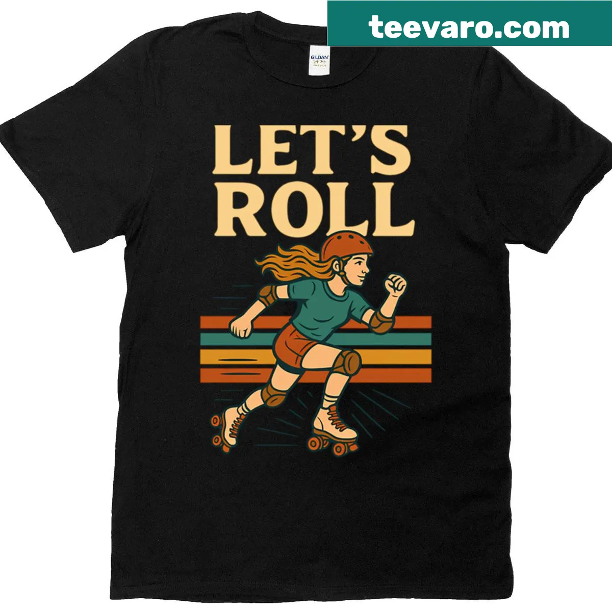 Vintage skater t-shirt featuring retro font design — on a men's t-shirt