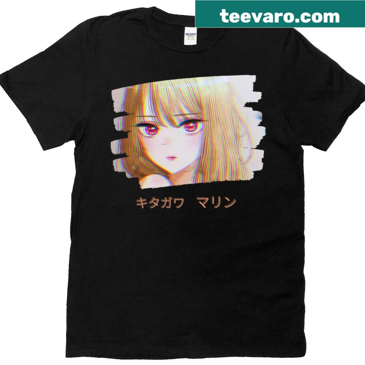 Graphic of Marin Kitagawa character on T-shirt — on a men's t-shirt