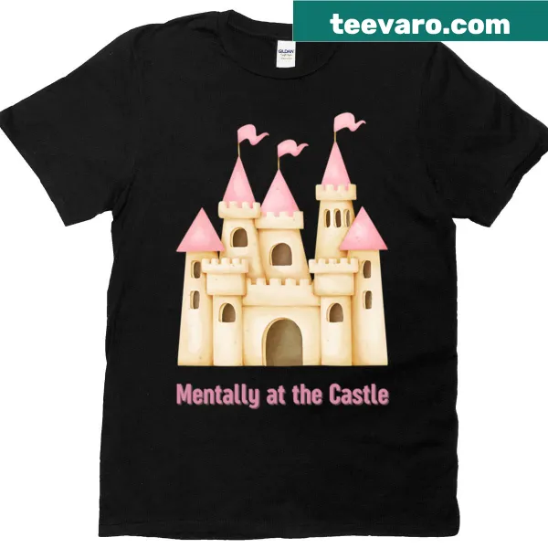 Whimsical t-shirt design depicting a fairytale castle.