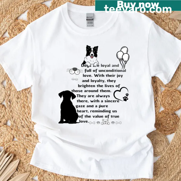 T-shirt featuring humorous dog-related phrases in a fun typography