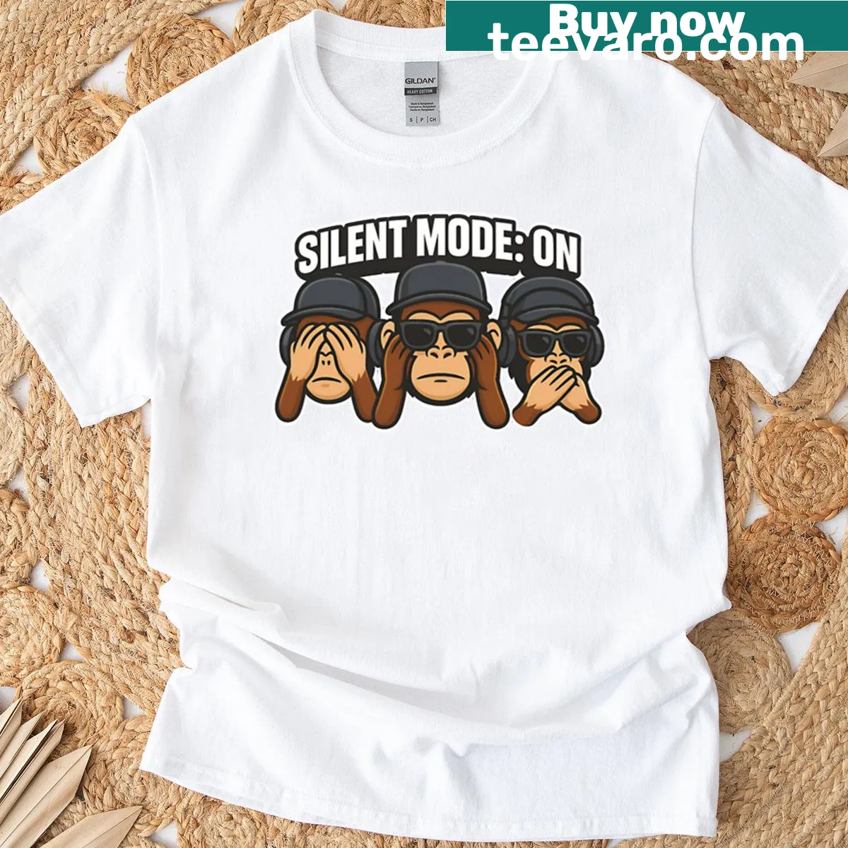 Playful monkey graphic on a fun T-shirt — on a men's t-shirt