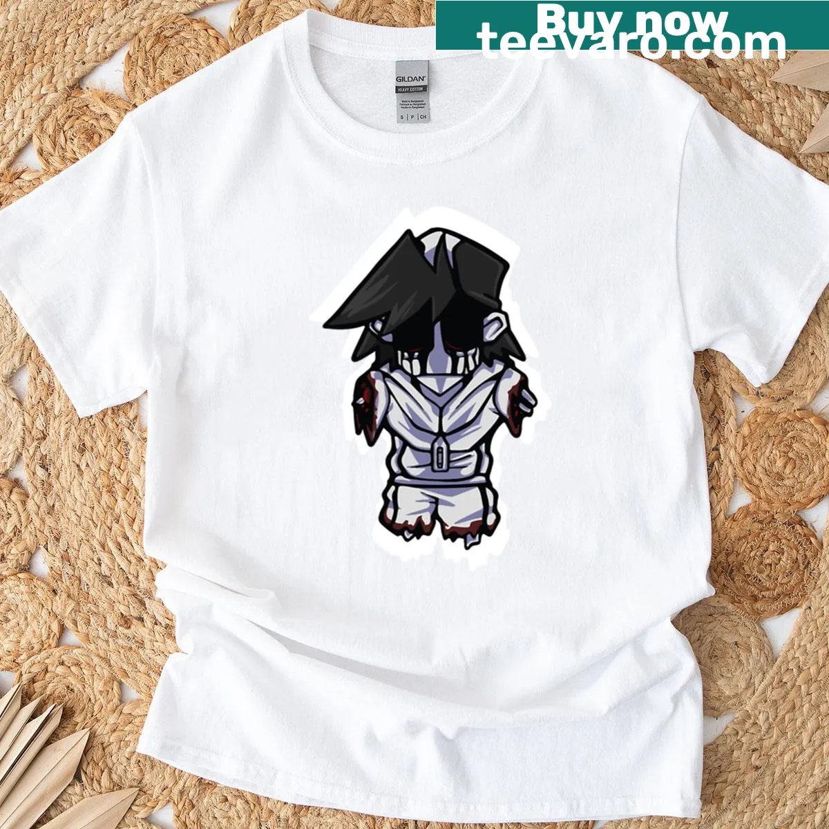 Monochrome graphic of Mount Silver from FNF on oversized T-shirt. — on a men's t-shirt