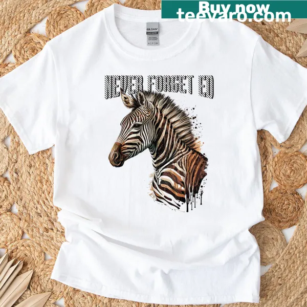 Illustration of Ed the Zebra on a t-shirt