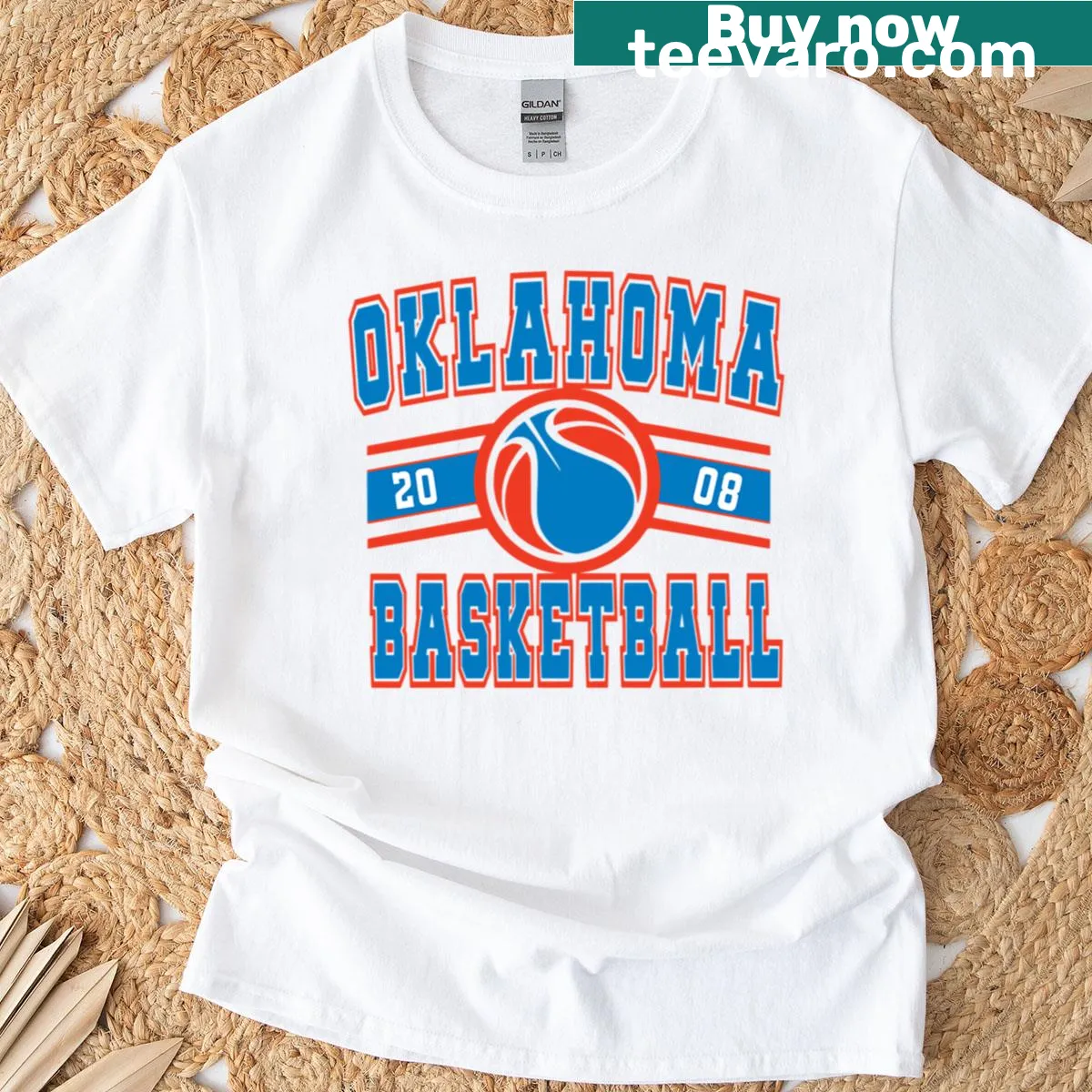 Oklahoma City Thunder t-shirt featuring team logo — on a men's t-shirt