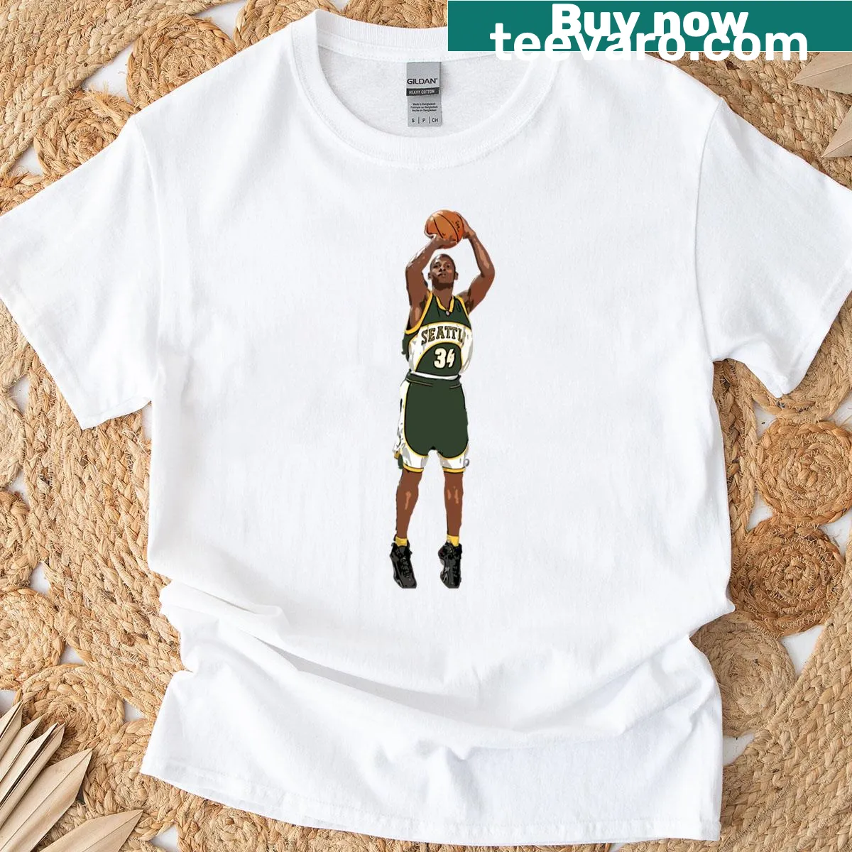 Graphic Ray Allen t-shirt celebrating the basketball player — on a men's t-shirt