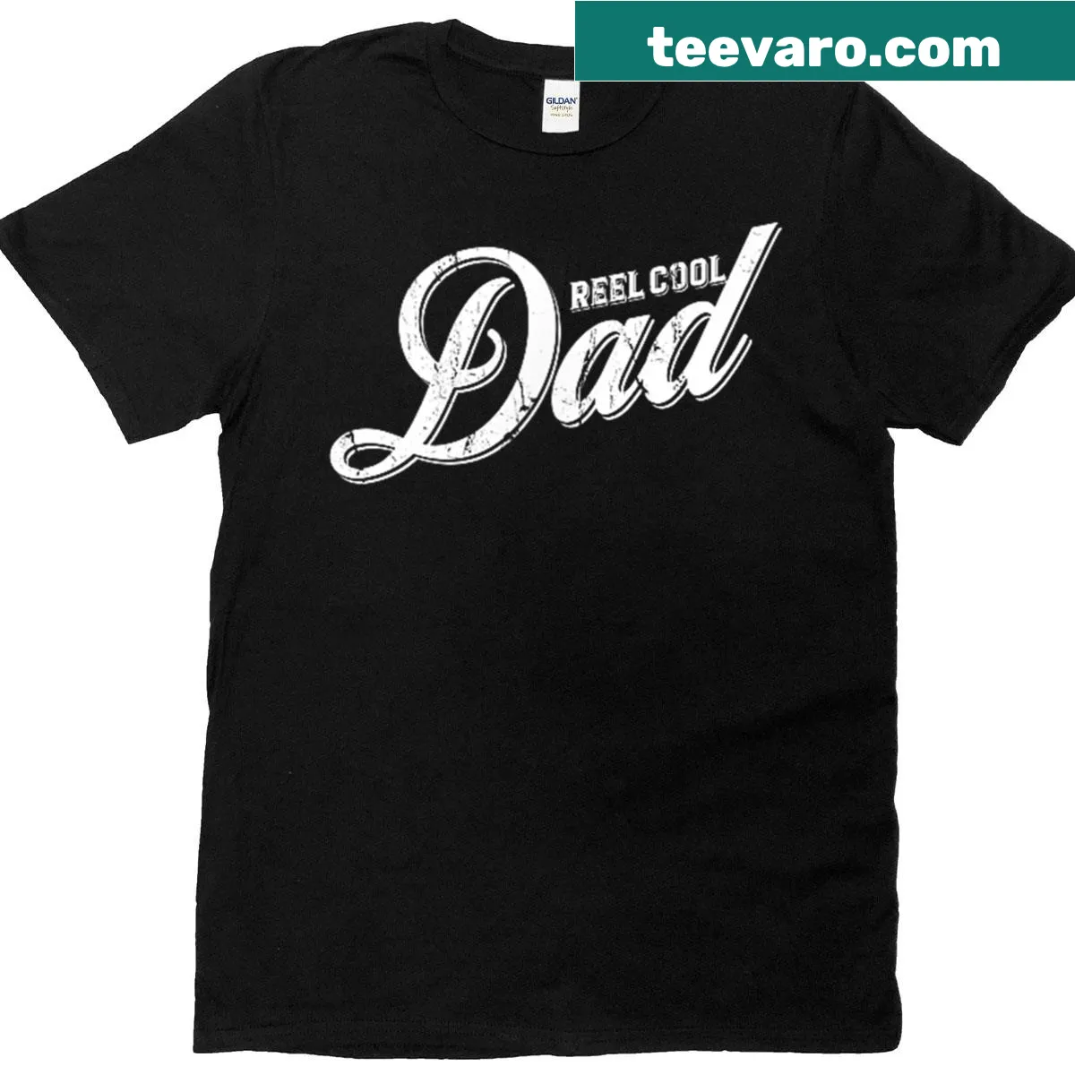 Funny front and back graphic for fishing dads on a t-shirt — on a men's t-shirt
