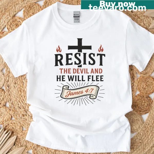 Vintage-style t-shirt with a message about resistance