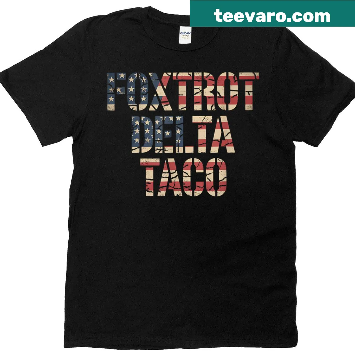 Funny taco-themed graphic with political humor on t-shirt — on a men's t-shirt