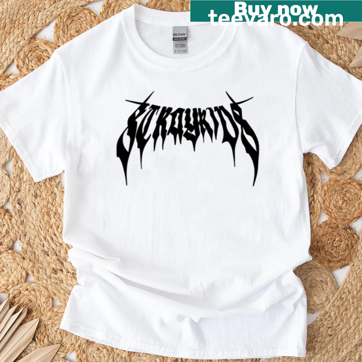 Stray Kids logo t-shirt for the Dominate Tour — on a men's t-shirt