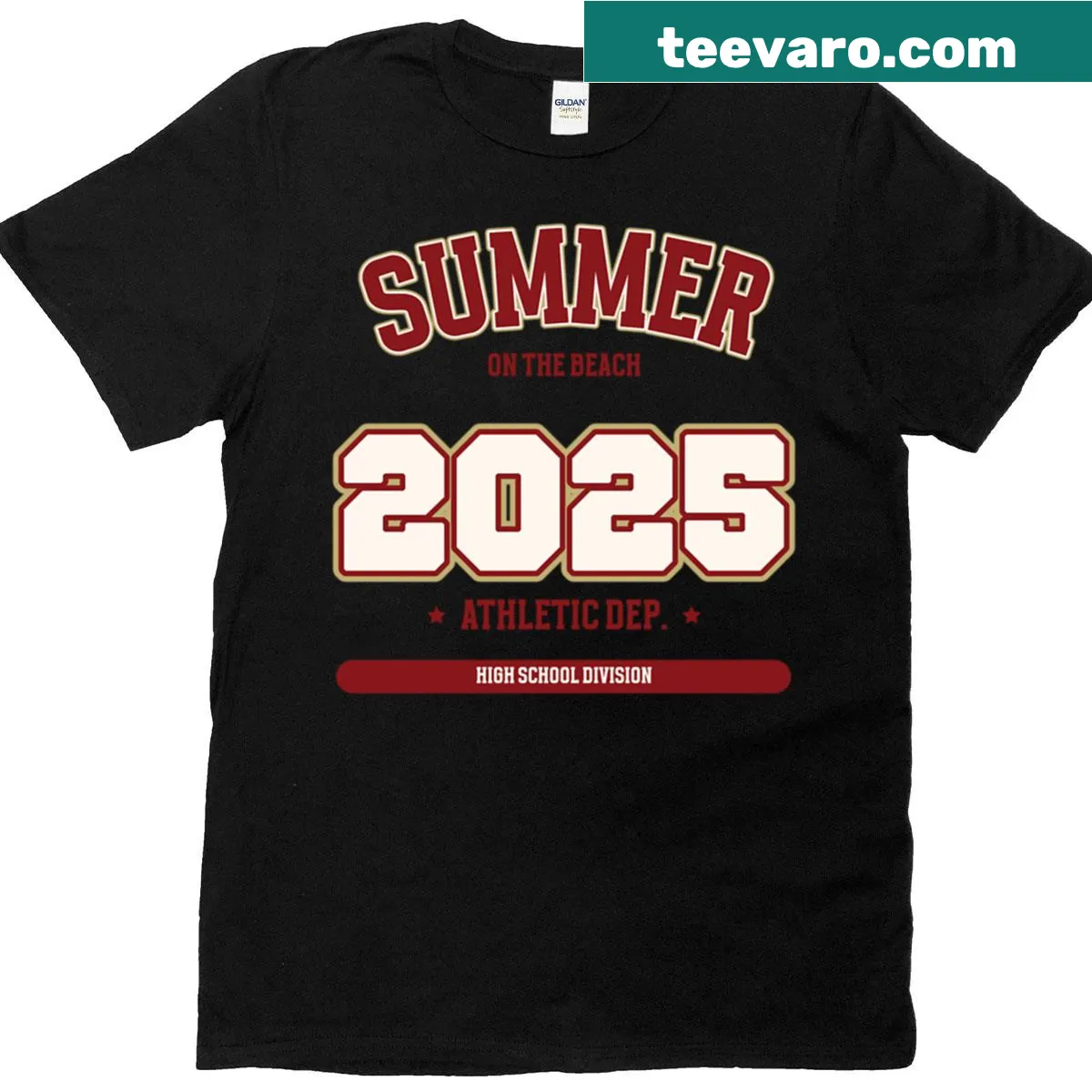 Graphic celebrating summer beach activities on a t-shirt — on a men's t-shirt