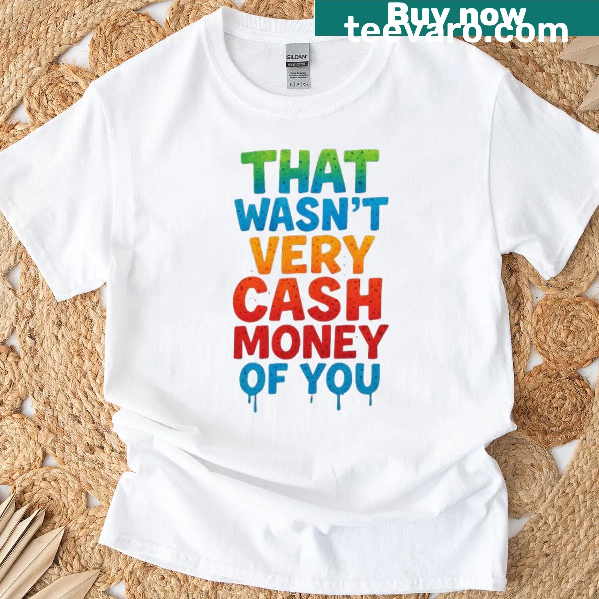 Graffiti-style t-shirt with edgy saying — on a men's t-shirt